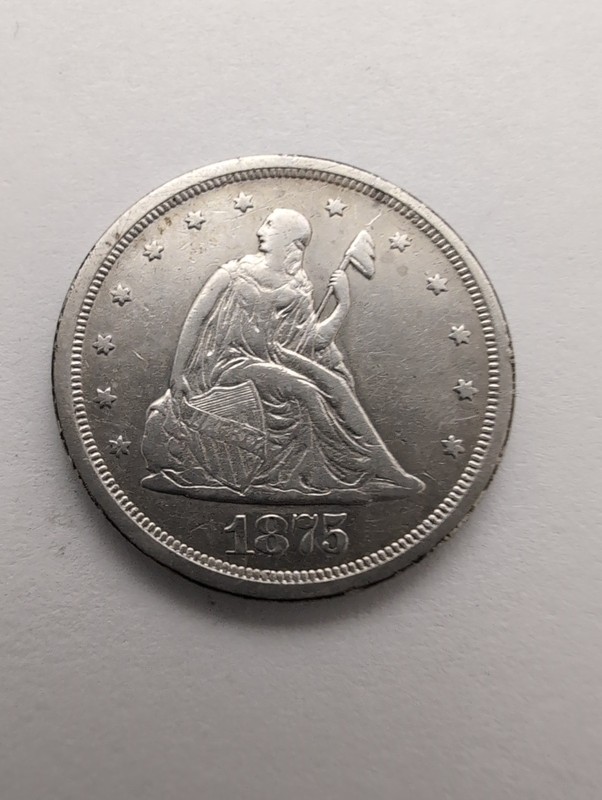 1875-s  seated liberty Twenty Cent Coin