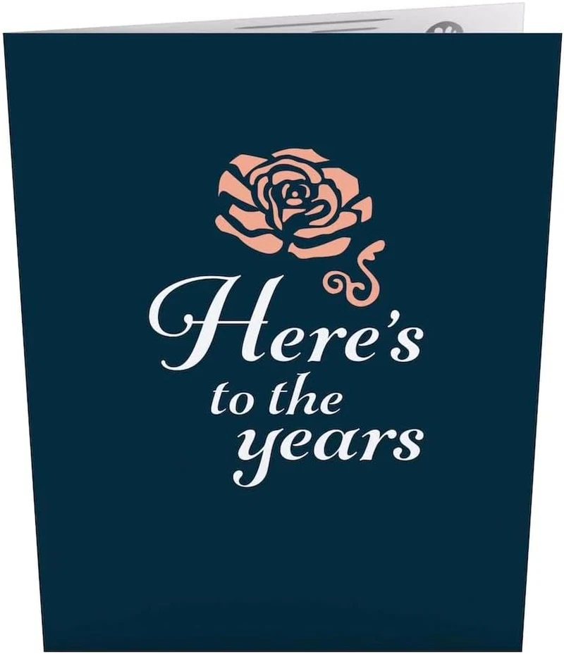 Tarjeta emergente feliz aniversario para ella - Tarjetas de felicitación rosa 3D para niñas, mujeres Foto 3 de 4