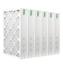 16x25x4 MERV 8 Pleated AC Furnace Air Filters.  6 Pack (Actual Depth: 3-3/4")