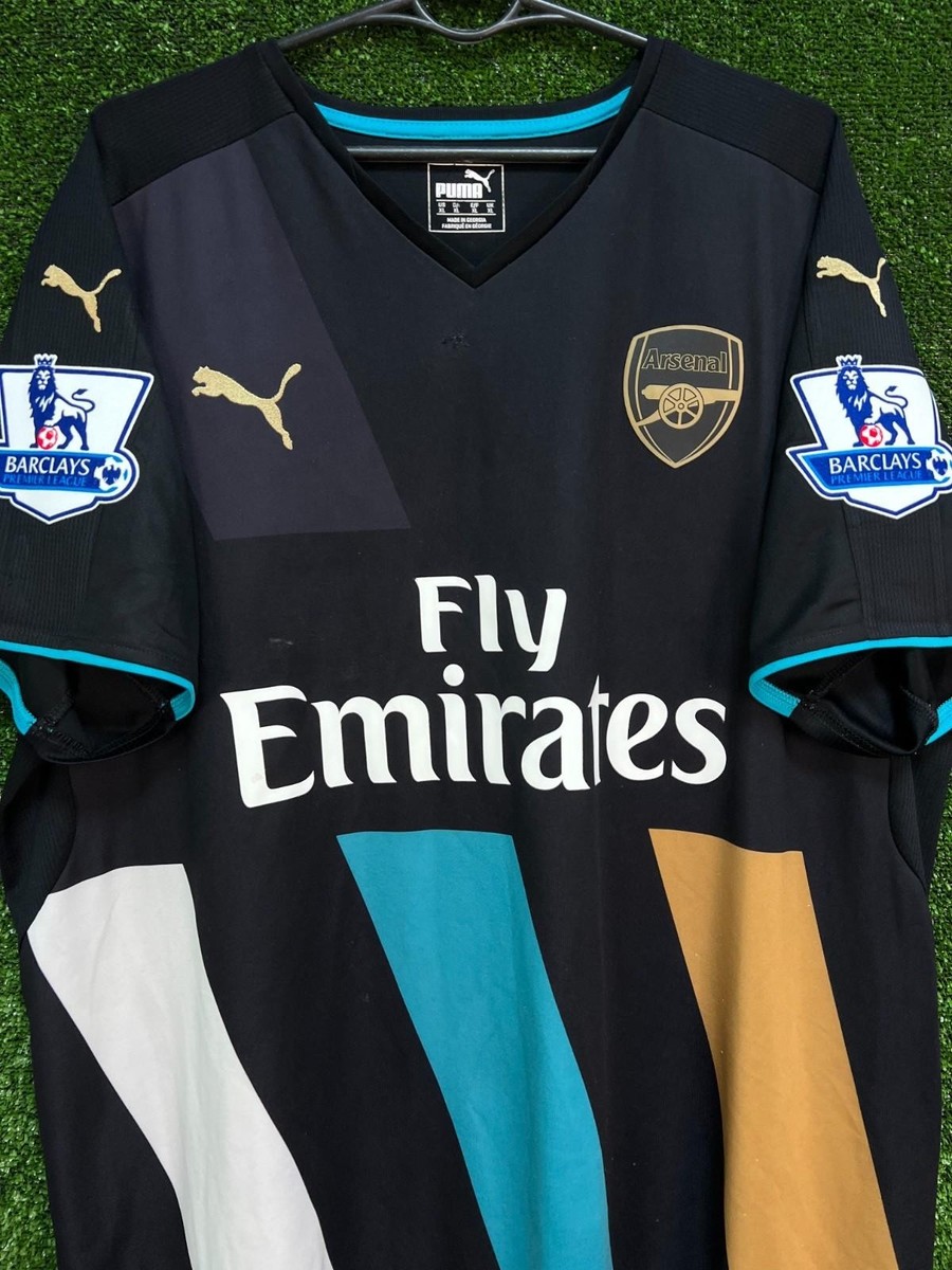 MEN FC ARSENAL 2015/2016 MIKEL ARTETA THIRD SOCCER FOOTBALL SHIRT