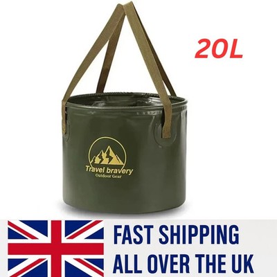20L Faltbarer Faltbarer Wassereimer Camping Angeln Auto Tragbare Tasche Wasserdicht