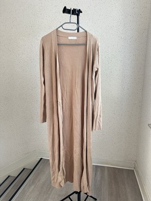 Primark Cares Beige gerippte Lange Staubtuchjacke Gr. M