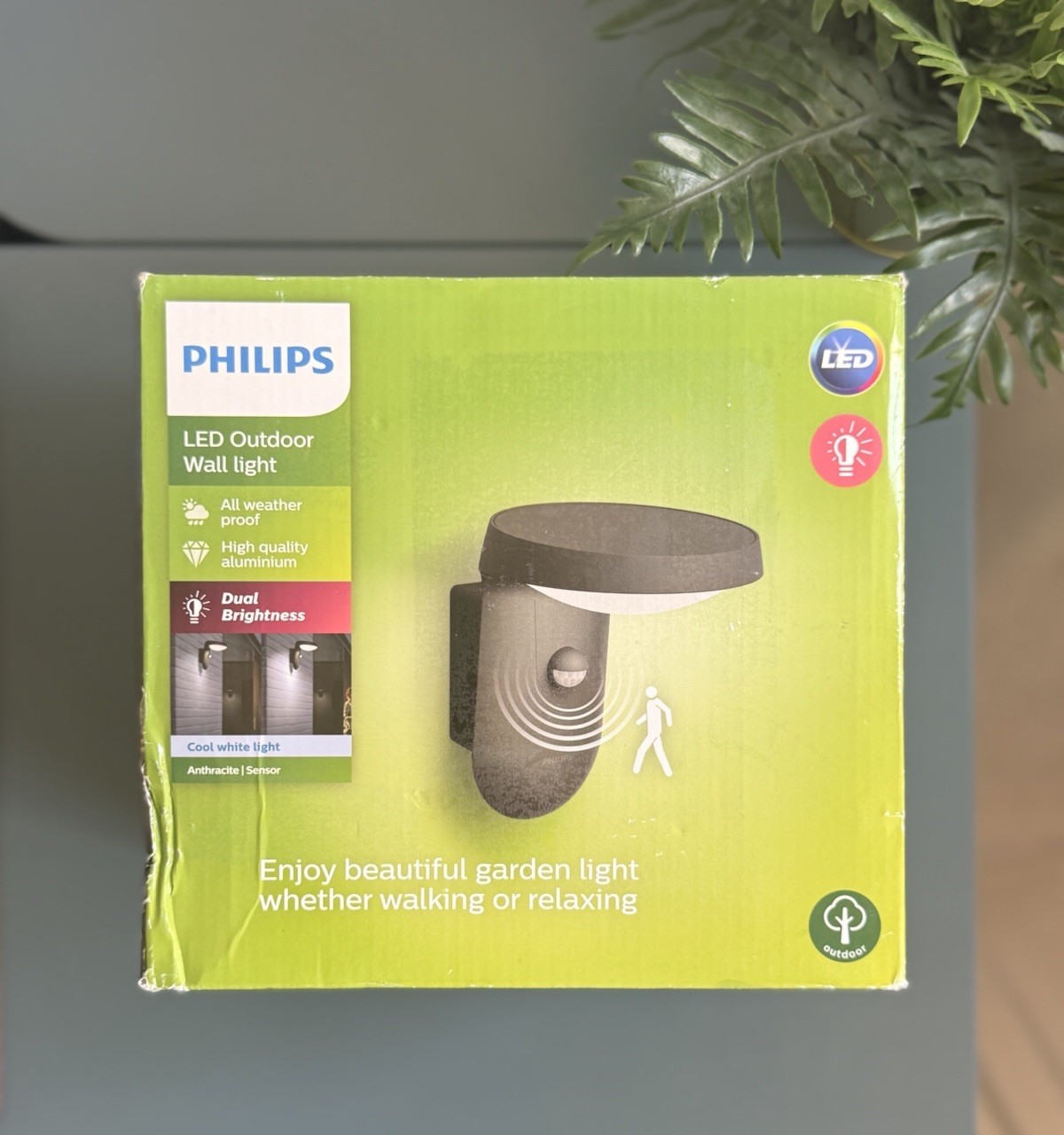 Philips Tyla Motion Sensor Wall Light 4000K - Anthracite