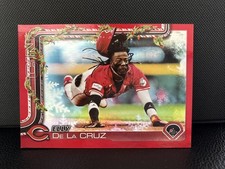 2025 Topps Holiday Elly de La Cruz #H97 Holiday Metallic Red  7/10
