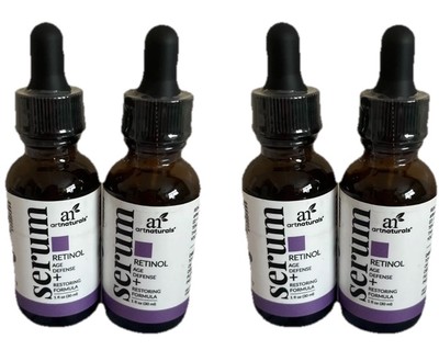 Lot Of 4 Artnaturals Retinol Serum Anti Aging Age Defense + restoring 1 oz each