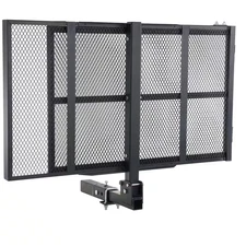 Hitch Mount Cargo Carrier, 45 .3 In. X 25.6 In. Iron Hitch Cargo Rack with Foldi