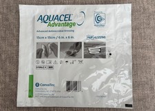 AQUACEL Ag Advantage 6"x6" sterile wound dressing Exp 4/27