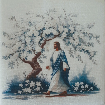 2 individual Paper Decoupage BEVERAGE NAPKINS -JESUS CHRIST RELIGIOUS 1 MOTIF