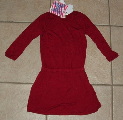 NEW Girls Sz 4 Maroon Soft Stretchy Long Sleeve MARSALA Dress RAGDOLLS & ROCKETS