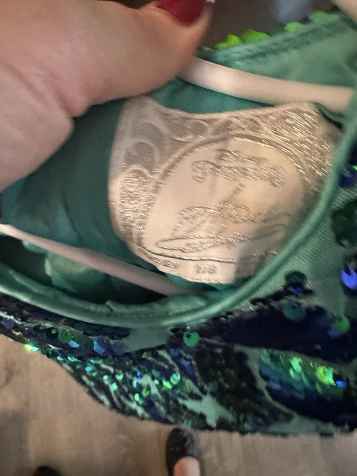 Vestido Disney Princesa Boutique Ariel Lentejuelas Sirenita Niñas Talla 7/8 Foto 3 de 3