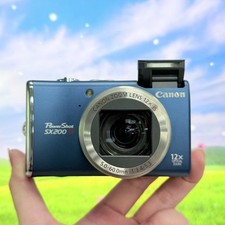 Canon PowerShot SX200 IS 12.1 MP Digital Camera w/Optical Zoom 3.0 Blue 95 New