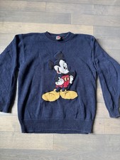 Navy Blue Vintage Mickey Mouse Crewneck Sweater Size L Woman  s