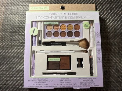  Clean Beauty 11 PC Complete Eye Essentials Kit Eye Shadow Mascara Highlighter