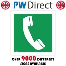 SIGN Emergency Contact Services Telephone Phone Alarm Fire Safety FS070A