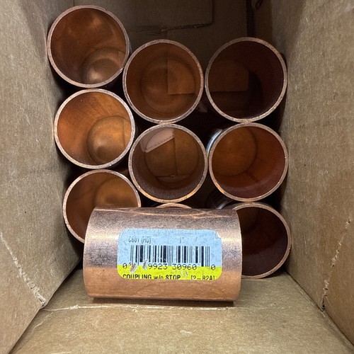 Lot of 10 EVERBILT 1 in. Copper Pressure Slip Coupling Fitting, Part # C601 (HD)