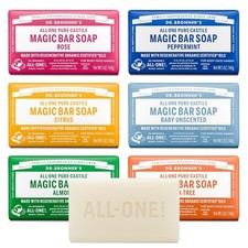 Dr. Bronner's Pure-Castile Magic Bar Soaps 5 Ounce Variety Gift Pack Almond