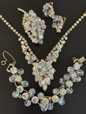 Juliana D&E Cha-cha Necklace Bracelet Brooch Earring Set Evening Wear Summertime