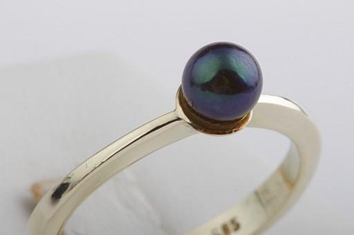 Ring Tahiti Perle Durchmesser 5mm 585 14K Gelb Gold Gr 54 17,2mm .