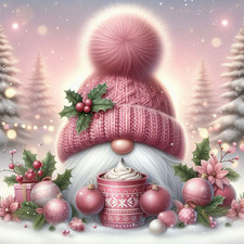 Christmas Gnome Mouse Pad Mousepad Art Painting Print