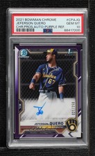 2021 Bowman Chrome Prospect Purple Refractor /250 Jeferson Quero PSA 10 Auto 2jg
