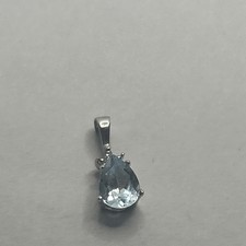 BLUE TOPAZ Stone 925 Sterling Silver  Pendant