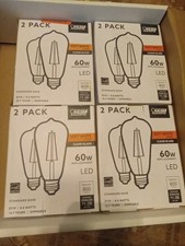 8 Dimmable ST19 LED Edison Light Bulbs 60W Equivalent E26 800lm 2700K
