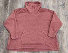 Nike Therma Fleece Funnel Neck Pullover Womens Large Kangaroo Pocket Swoosh