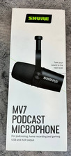 Shure MV7-K USB/XLR Dynamic Podcast Microphone Cardioid Black Open Box