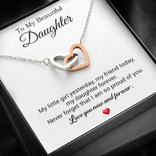 To My Daughter Necklace, Gift For Daughter From Dad, Daughter Father Necklace