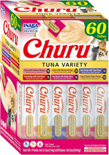 Churu Cat Treats Grain-Free Lickable Squeezable Tuna Pur e 60 Servings Variety B