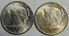 BU 1924 & 1925 Peace 90% Silver Dollars lot of 2