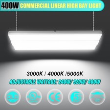 4500K 5700K LED Linear High Bay Light 400W Work Shop Warehouse Hanging Fixtures