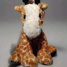 Aurora Giraffe Sitting Stuffed Animal Plush 13 Inches Tall Very Soft With Tags