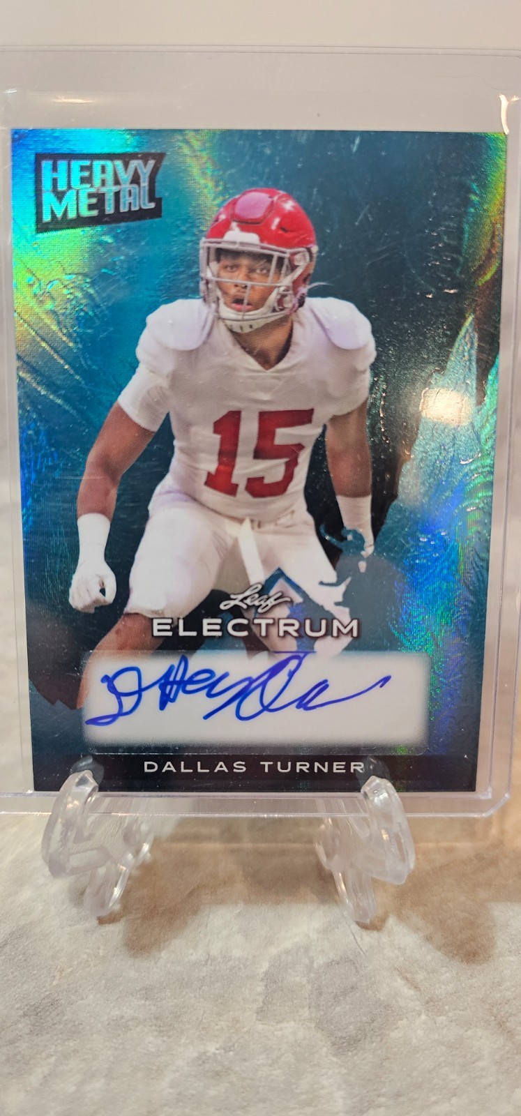 Dallas Turner Leaf Electrum Heavy Metal Autographs #HMADT1 Base