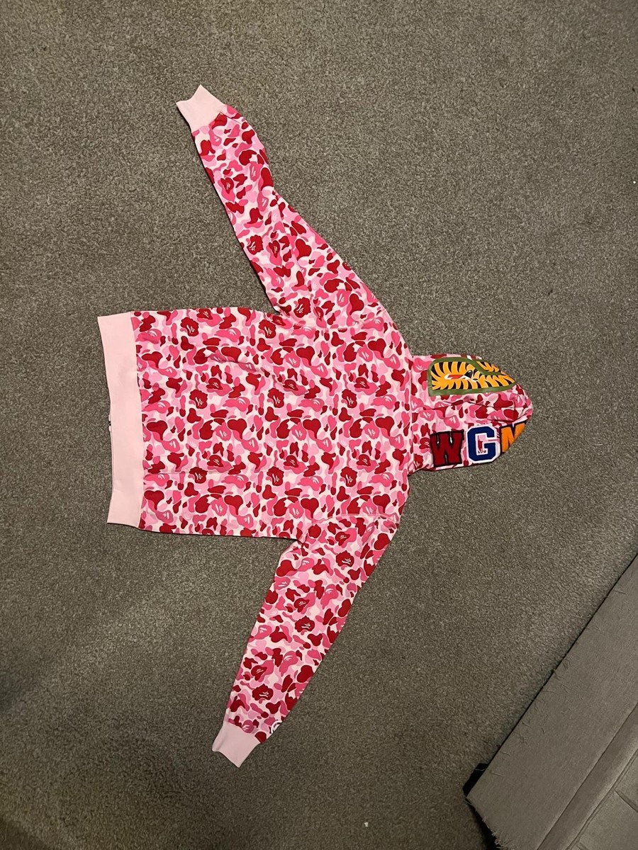 BAPE ABC Camo Shark Full Zip Hoodie (Ladies) Pink 2X | eBay