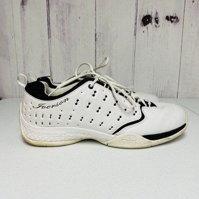 Allen Iverson I3 Answer 8 Reebok Basketball Game Shoes Size 13 White Black Low