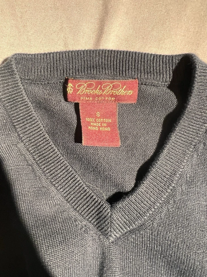 Colete suéter Brooks Brothers masculino azul marinho azul marinho colete juvenil - Imagem 3 de 4