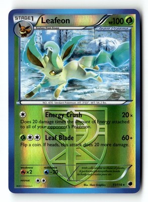 Pokemon Karte Leafeon Team Plasma LP Plasma Freeze Reverse Holo Rare 11/116