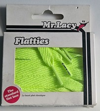 Image of Mr Lacy Flatties 130cm Shoe Laces in Neon Lime Yellow