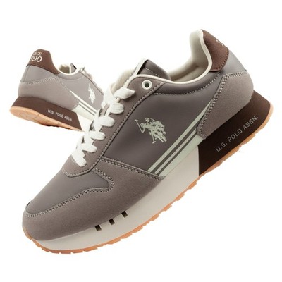 U.S. Polo Assn. Deni Man Sneaker Freizeitschuhe Alltagsschuhe Turnschuhe Grau