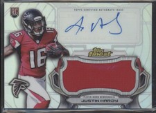 2015 Justin Hardy Topps Finest Relic Refractor Auto RC #AJRR-JHA (21C2063)