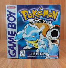 Nr MINTY BOX CIB Pokemon Blue Version RED TEX...