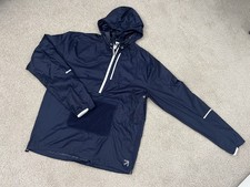 New Balance Athletics Windbreaker Jacket Women's M - Blue White 1/4 Zip