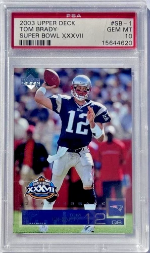 2003 Upper Deck Tom Brady Super Bowl XXXVII #SB-1 PSA 10