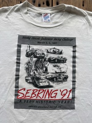 1991 Sebring Race T-Shirt Large Vintage International Raceway USA Single Stitch