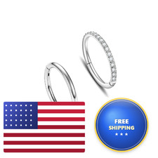 Missnity 20G 7Mm Hinged Nose Ring Hoop 316L Surgical Steel 20 Guage Clicker