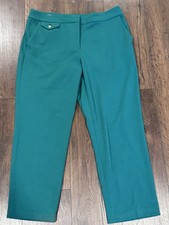 LOFT Women s Riviera Slim Curvy Pants Trousers Career Green 12