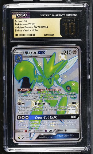 Pokemon Scizor Gx Hidden Fates SV72/SV94 Shiny Vault Holo CGC 10 Pristine
