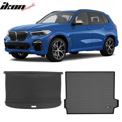 Fits 19-25 BMW X5 G05 5-Seat 3D TPE Trunk Mat Cargo Liner Pad + Cargo Cover