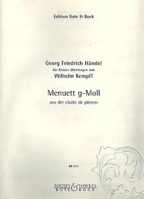 Georg Friedrich Händel | Menuett g-moll aus der 'Suite de pieces' für Klavier